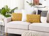 Cotton Macramé Cushion 30 x 50 cm Yellow KIRIS_753167
