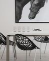 	Conjunto de 4 sillas de comedor negro/plateado MUMFORD_679337