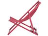 Folding Deck Chair Red LOCRI_813371