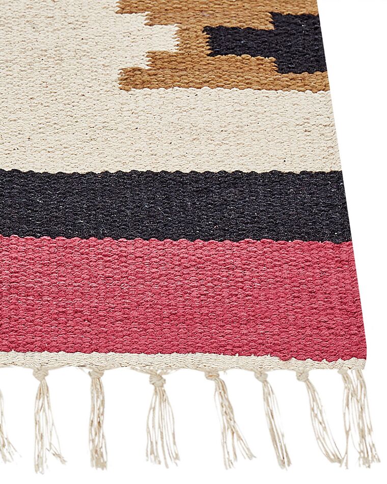 Cotton Kilim Area Rug 200 x 300 cm Multicolour GARNI Beliani.co.uk