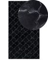 Kunstfellteppich Kaninchen schwarz 80 x 150 cm Shaggy GHARO_858624