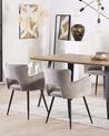 Set of 2 Velvet Dining Chairs Grey SANILAC_847132