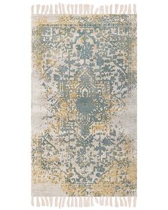 Ковер из вискозы 80 x 150 см желто-зеленый BOYALI 