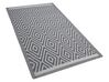 Outdoor Teppich hellgrau 90 x 150 cm geometrisches Muster Kurzflor SIKAR_716020