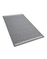 Outdoor Teppich hellgrau 90 x 150 cm geometrisches Muster Kurzflor SIKAR_716020