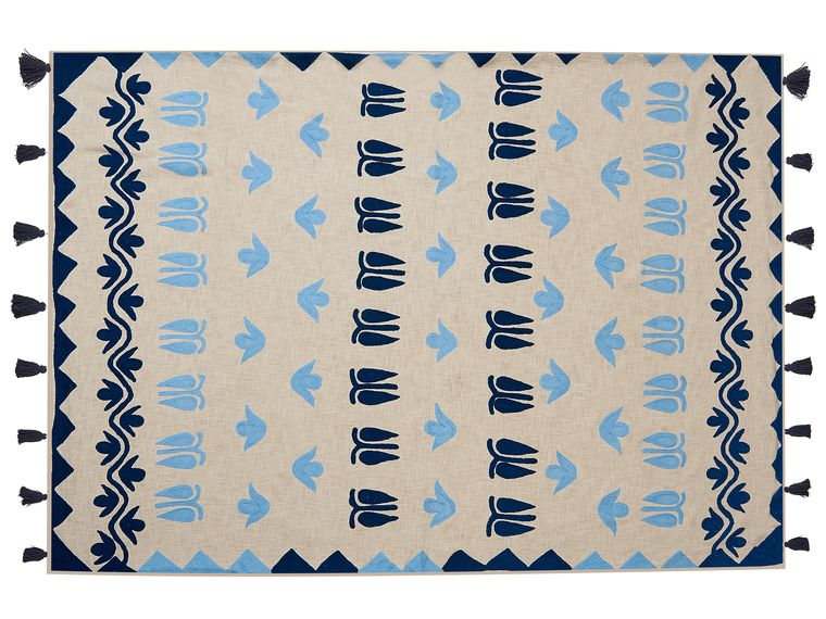 Craftbot Küchentücher Aus 100% Baumwolle – Blaues Blumenmuster, 3er Set, Saugfähig Und Fusselfrei