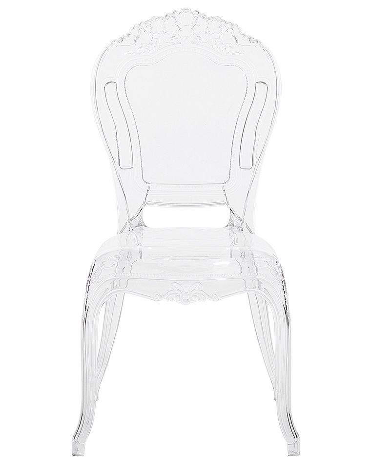 Set of 2 Accent Chairs Acrylic Clear VERMONT Beliani.co.uk