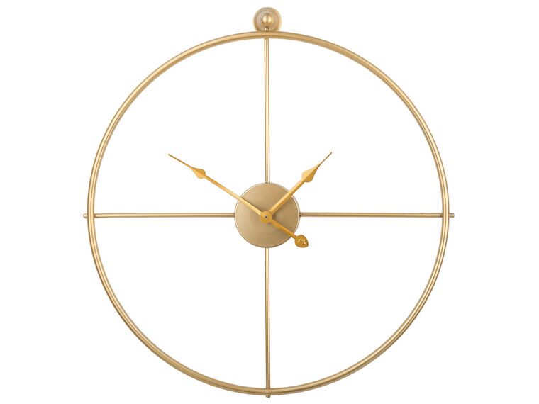 Iron Skeleton Wall Clock ø 50 cm Gold ZUCHWIL_731886