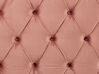 Cama con somier de terciopelo rosa 140 x 200 cm AYETTE_832182