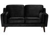2 Seater Velvet Sofa Black LOKKA_705424