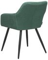 Sæt med 2 stole i velour grøn CASMALIA_898906