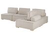 4 Seater Modular Fabric Corner Sofa Beige TIBRO_825662