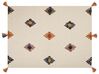 Decke Baumwolle mehrfarbig 130 x 180 cm geometrisches Muster MUNGER_829271