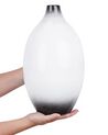 Vase décoratif noir et blanc 36 cm BAEZA_868653