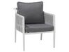 Lounge Set Aluminium weiss 4-Sitzer Auflagen grau LATINA_702636