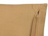 Coussin en coton à traits beige et blanc 45 x 45 cm SALIX_838620