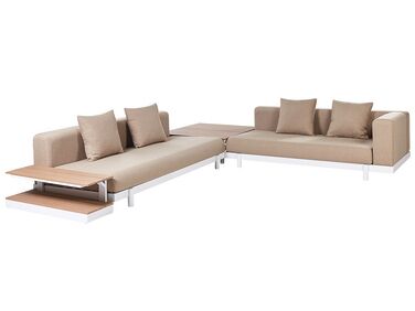 5 Seater Sofa Set with Coffee Tables Beige MISSANELLO