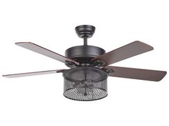 Tuuletinvalaisin 3 polttimoa musta/tumma puu IRTISH Tuuletinvalaisin 3 polttimoa musta/tumma puu IRTISH