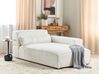 Left Hand Boucle Chaise Lounge White HELLNAR_911247