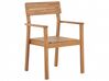 Set of 6 Acacia Wood Garden Chairs FORNELLI_823606