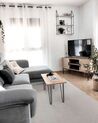 Móvel de TV com 2 portas e 2 prateleiras em rattan cor de madeira clara PASCO_848028