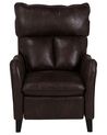 Faux Leather Recliner Chair Brown ROYSTON_710286