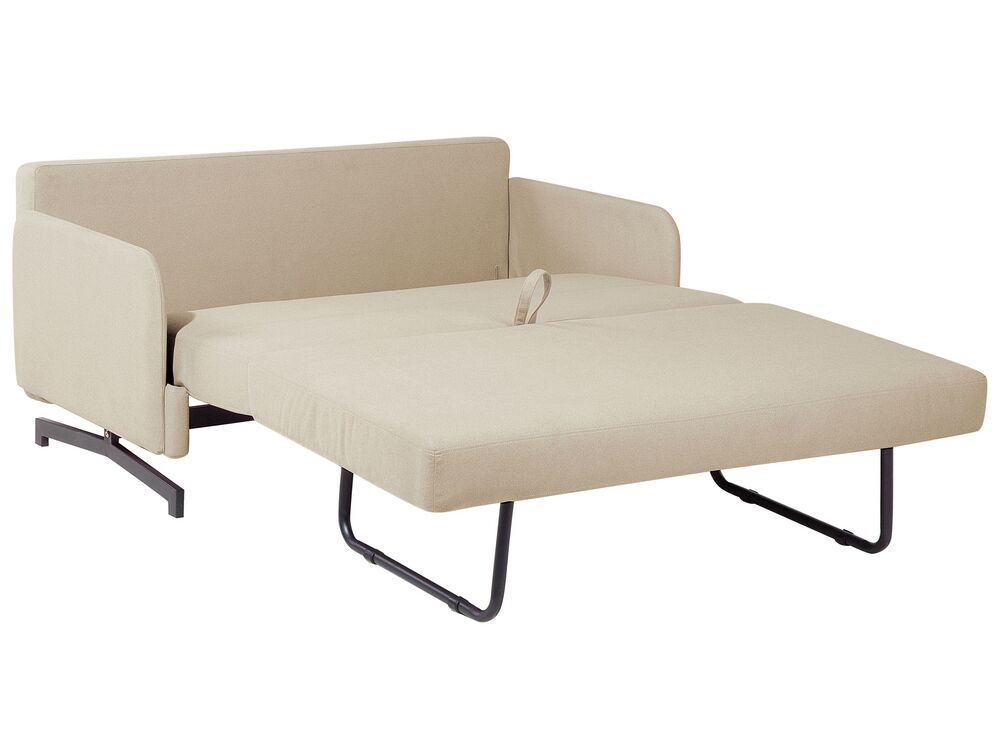 Fabric Sofa Bed Beige BELFAST Beliani.co.uk