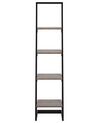 4 Tier Ladder Bookcase Black and Dark Wood JOPLIN_790302
