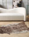 Faux Cowhide Area Rug with Spots 130 x 170 cm Brown with Gold BOGONG_820223
