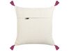 Set of 2 Embroidered Cotton Cushions Animal Motif 50 x 50 cm Multicolour RAIGANJ_829505