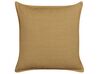 Set of Linen 2 Cushions 45 x 45 cm Mustard Yellow SUBULATA_838537