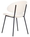 Set of 2 Fabric Dining Chairs Cream KIANA_874286