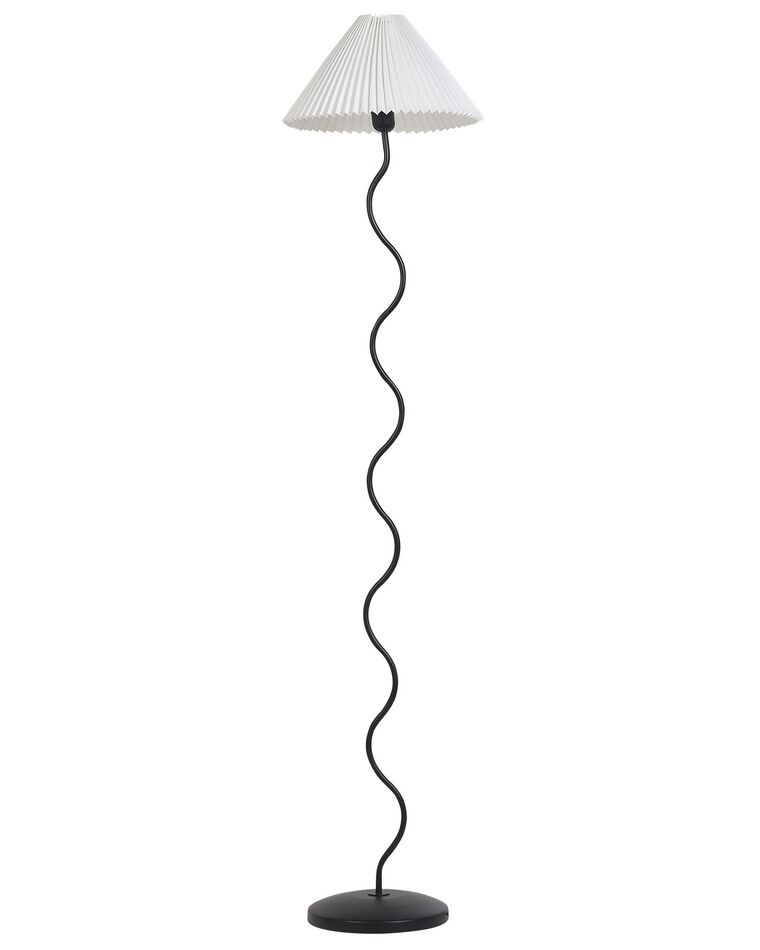 Stehlampe Metall schwarz / weiß 161 cm Kegelform JIKAWO_898242