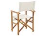 Conjunto 2 cadeiras em madeira clara capas branco sujo CINE_810238