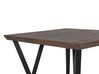 Spisebord 70 x 70 cm mørkt tre/svart BRAVO_750551