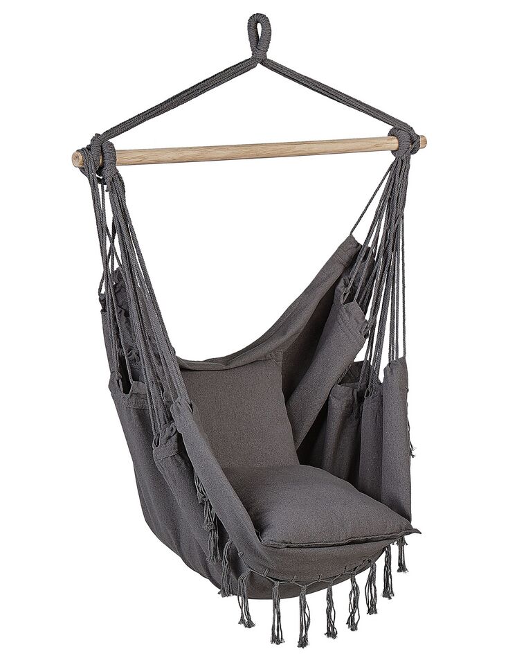 Cadeira suspensa em algodão cinzento BONEA_821527