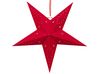 Lot de 2 étoiles décoratives LED 45 cm en papier velours rouge MOTTI_835572