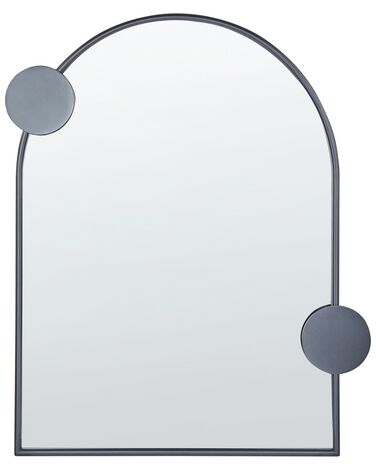 Espejo de pared de metal negro 69 x 80 cm AULON