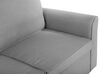 Canapé angle côté droit convertible en tissu gris clair 3 places NESNA_717093