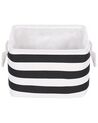 Set of 3 Fabric Baskets Black and White DARQAB_849757