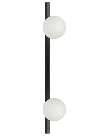 Lámpara de pared de vidrio negro/blanco 85 cm ISABELLA