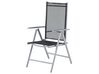 Conjunto de jardim preto em alumínio cinzento com 6 cadeiras CATANIA_425030