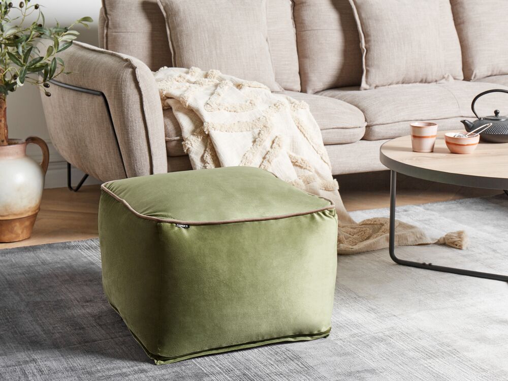 Olive green pouf top