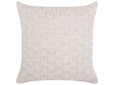 Knitted Cushion 45 x 45 cm Beige BASALIM