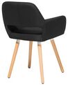 Set of 2 Fabric Dining Chairs Black CHICAGO_696164
