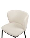 Sada 2 čalouněných jídelních židlí krémové bílé MINA_872133