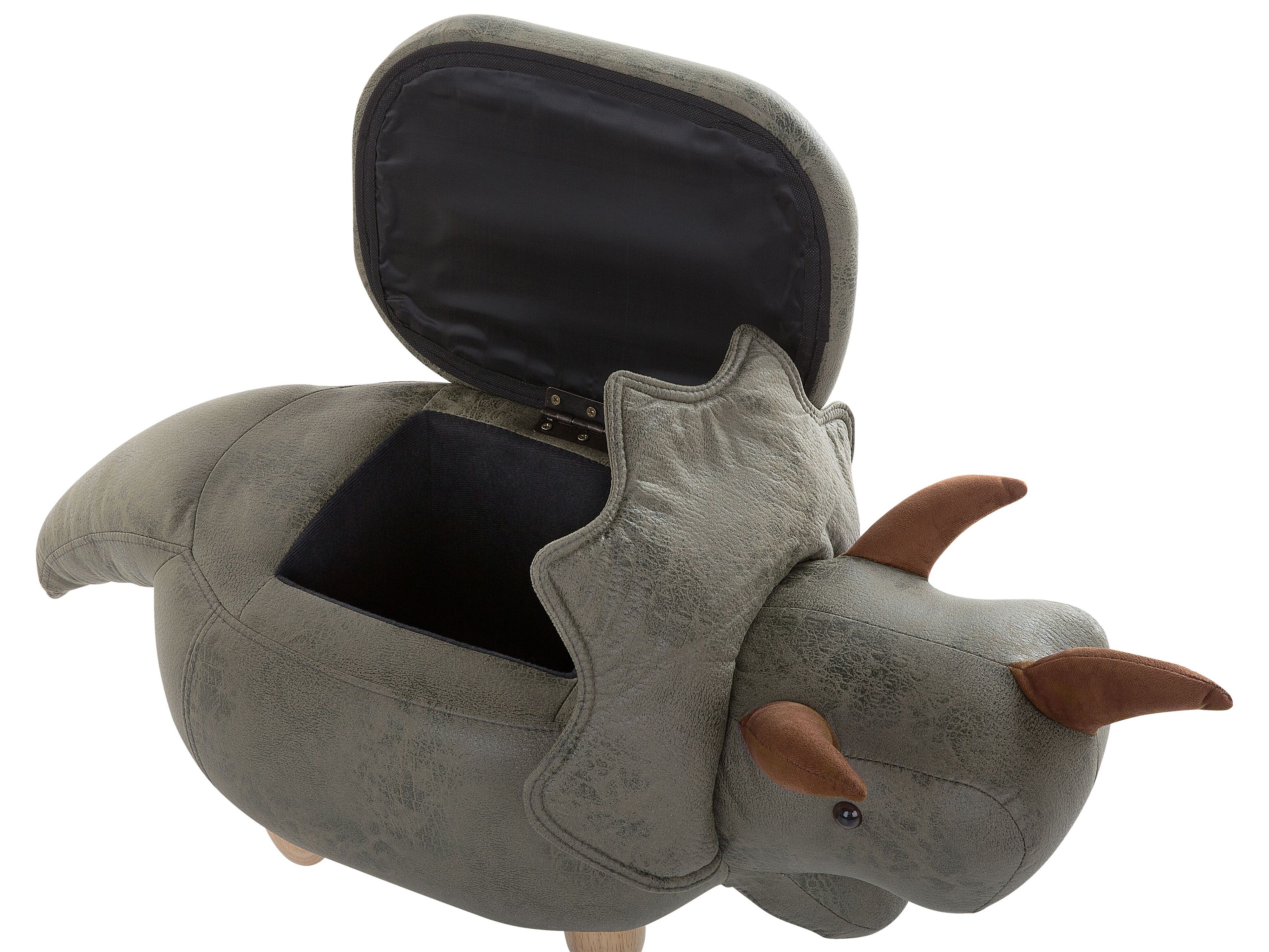 Pufa zwierzak ze schowkiem zielona TRICERATOPS