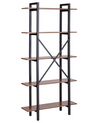 5 Tier Bookcase LED Dark Wood DARBY_897348