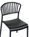 Conjunto de 4 cadeiras de jantar em plástico preto GELA_862704