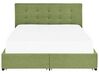 Łóżko z szufladami tapicerowane 180 x 200 cm zielone LA ROCHELLE_832983